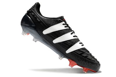 Men's Adidas Predator Accelerator 94 FG Firm Ground Low-Tops Football Boots - Black/White/Red