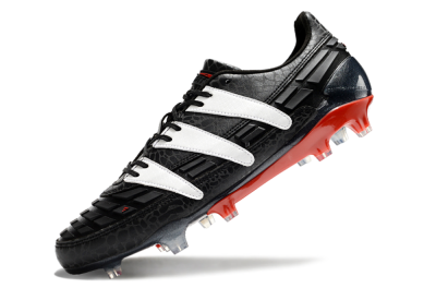Men's Adidas Predator Accelerator 94 FG Firm Ground Low-Tops Football Boots - Black/White/Red