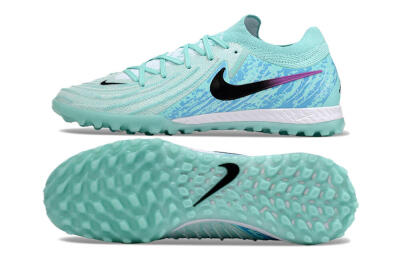 Men's Nike Phantom GX 2 Elite TF Artificial Turf Low-Tops Football Shoes - Jade/Blue/Black