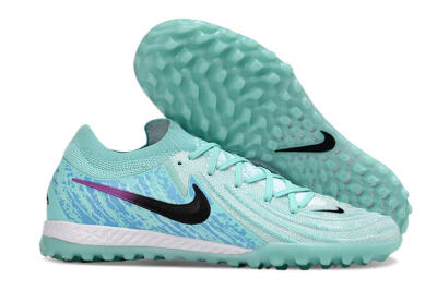 Men's Nike Phantom GX 2 Elite TF Artificial Turf Low-Tops Football Shoes - Jade/Blue/Black