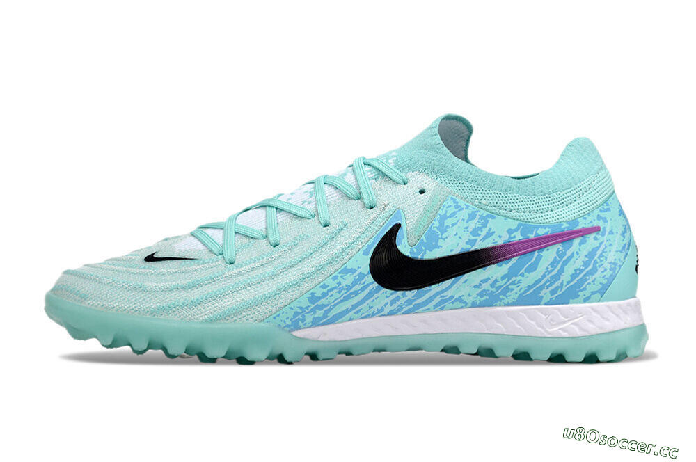 Men's Nike Phantom GX 2 Elite TF Artificial Turf Low-Tops Football Shoes - Jade/Blue/Black 0
