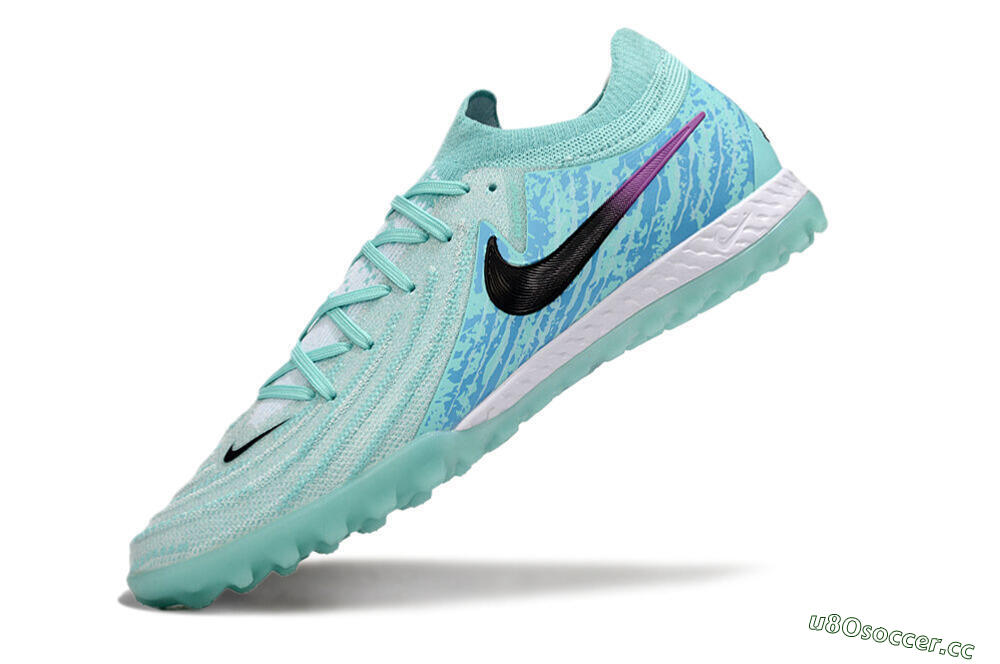 Men's Nike Phantom GX 2 Elite TF Artificial Turf Low-Tops Football Shoes - Jade/Blue/Black 5