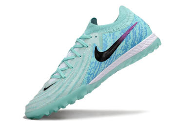 Men's Nike Phantom GX 2 Elite TF Artificial Turf Low-Tops Football Shoes - Jade/Blue/Black