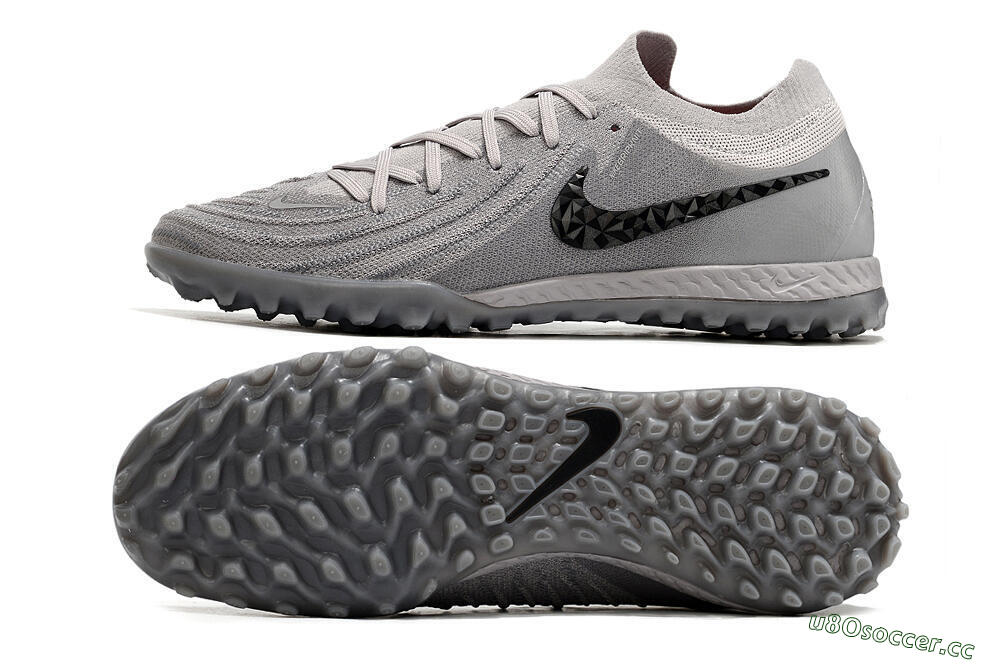 Men's Nike Phantom GX 2 Elite TF Artificial Turf Low-Tops Football Shoes - Grey/Black 1