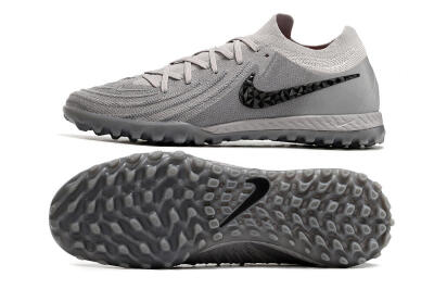 Men's Nike Phantom GX 2 Elite TF Artificial Turf Low-Tops Football Shoes - Grey/Black