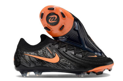 Men's Nike Phantom Luna Elite NU FG Firm Ground Low-Tops Football Boots - Black/Grey/Orange
