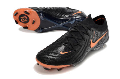 Men's Nike Phantom Luna Elite NU FG Firm Ground Low-Tops Football Boots - Black/Grey/Orange