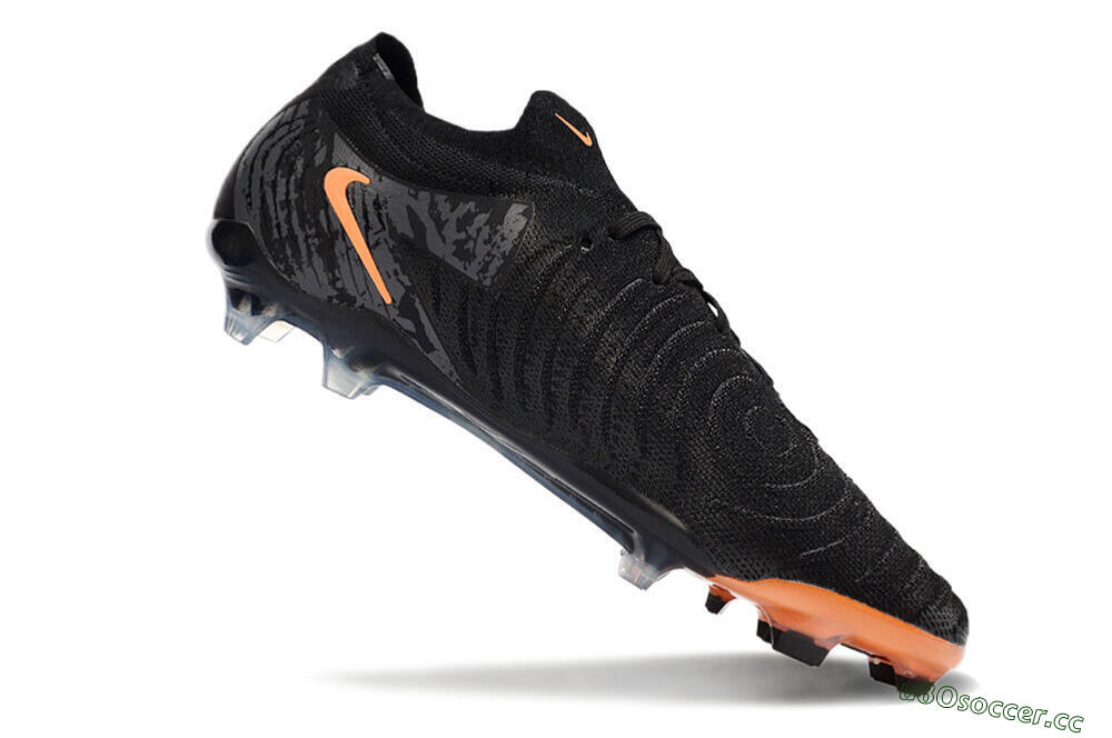 Men's Nike Phantom Luna Elite NU FG Firm Ground Low-Tops Football Boots - Black/Grey/Orange 4