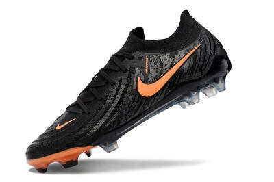 Men's Nike Phantom Luna Elite NU FG Firm Ground Low-Tops Football Boots - Black/Grey/Orange