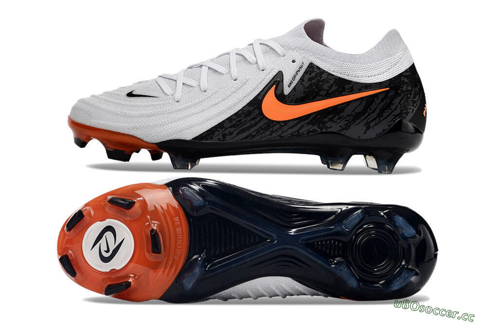 Men's Nike Phantom Luna Elite NU FG Firm Ground Low-Tops Football Boots - White/Black/Red 1