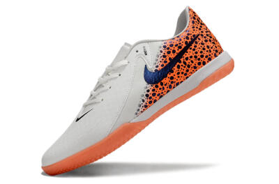 Men's Nike Phantom GX 2 Acad LV8 IC Indoor & Futsal Low-Tops Football Shoes - White/Blue/Orange