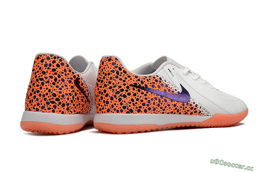 Men's Nike Phantom GX 2 Acad LV8 IC Indoor & Futsal Low-Tops Football Shoes - White/Blue/Orange 6