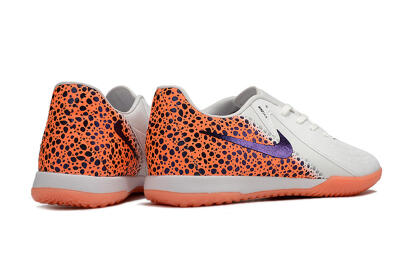 Men's Nike Phantom GX 2 Acad LV8 IC Indoor & Futsal Low-Tops Football Shoes - White/Blue/Orange