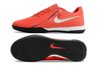 Men's Nike Phantom GX 2 Acad LV8 IC Indoor & Futsal Low-Tops Football Shoes - Red/Silver/White/Black