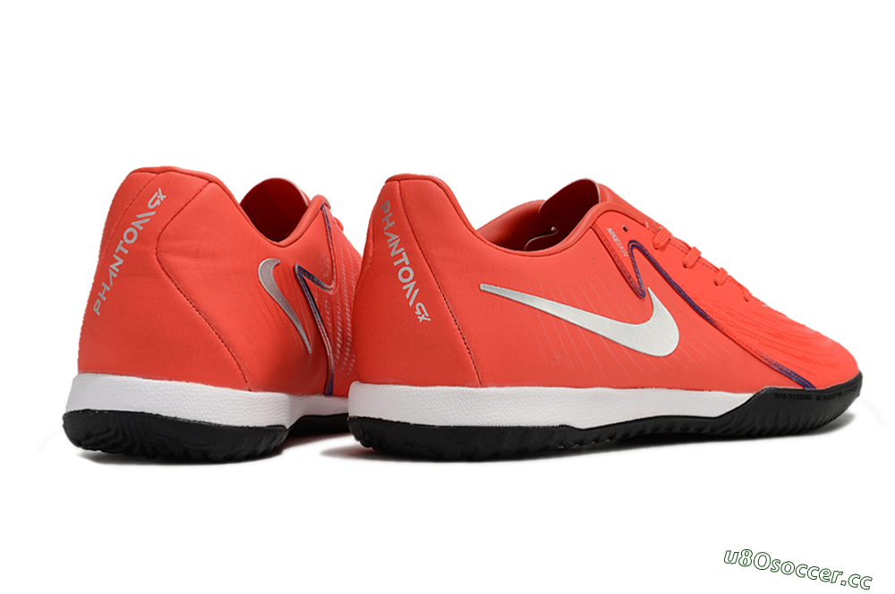 Men's Nike Phantom GX 2 Acad LV8 IC Indoor & Futsal Low-Tops Football Shoes - Red/Silver/White/Black 6