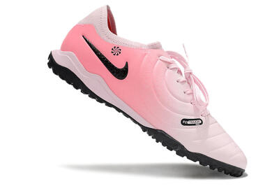 Men's Nike Tiempo Legend 10 Pro TF Artificial Turf Low-Tops Football Shoes - Pink/Black/White