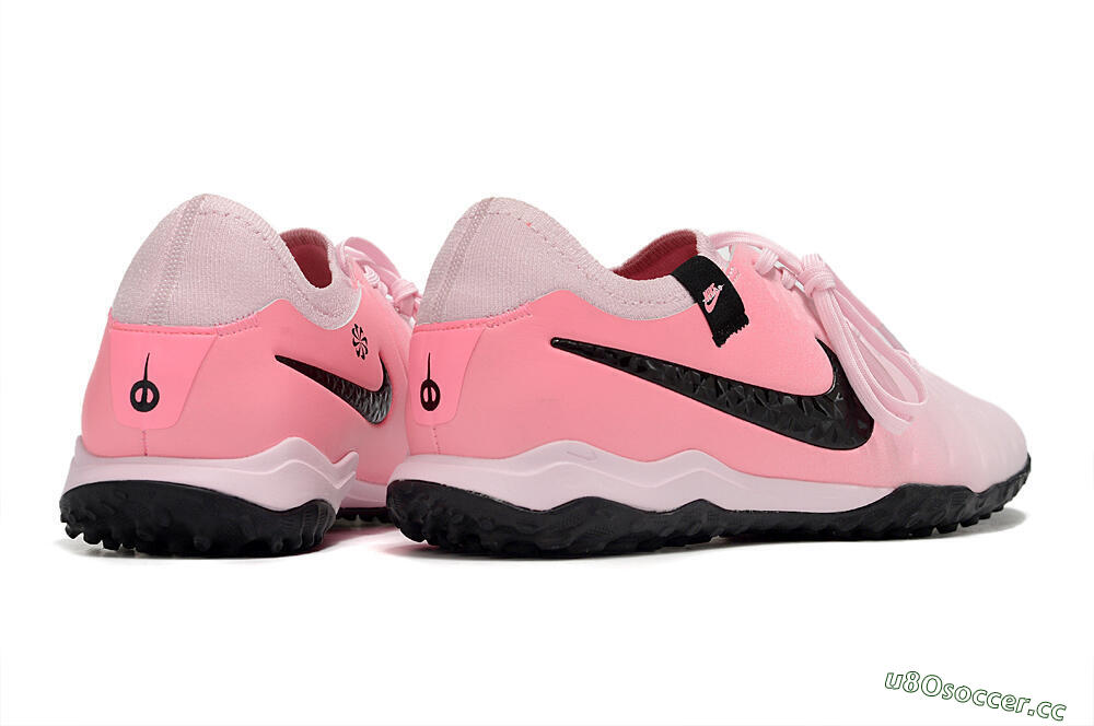 Men's Nike Tiempo Legend 10 Pro TF Artificial Turf Low-Tops Football Shoes - Pink/Black/White 6