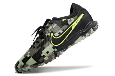 Men's Nike Tiempo Legend 10 Pro TF Artificial Turf Low-Tops Football Shoes - Camo/Black/Yellow
