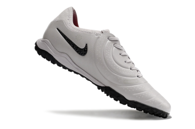 Men's Nike Tiempo Legend 10 Pro TF Artificial Turf Low-Tops Football Shoes - Grey/Black/Pink