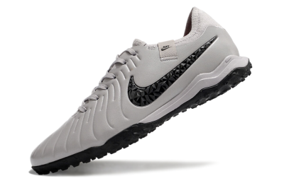 Men's Nike Tiempo Legend 10 Pro TF Artificial Turf Low-Tops Football Shoes - Grey/Black/Pink
