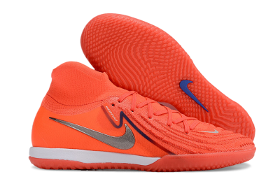 Men's Nike Phantom Luna Elite NU IC Indoor & Futsal High-Tops Football Shoes - Red/Silver/White