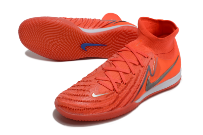 Men's Nike Phantom Luna Elite NU IC Indoor & Futsal High-Tops Football Shoes - Red/Silver/White