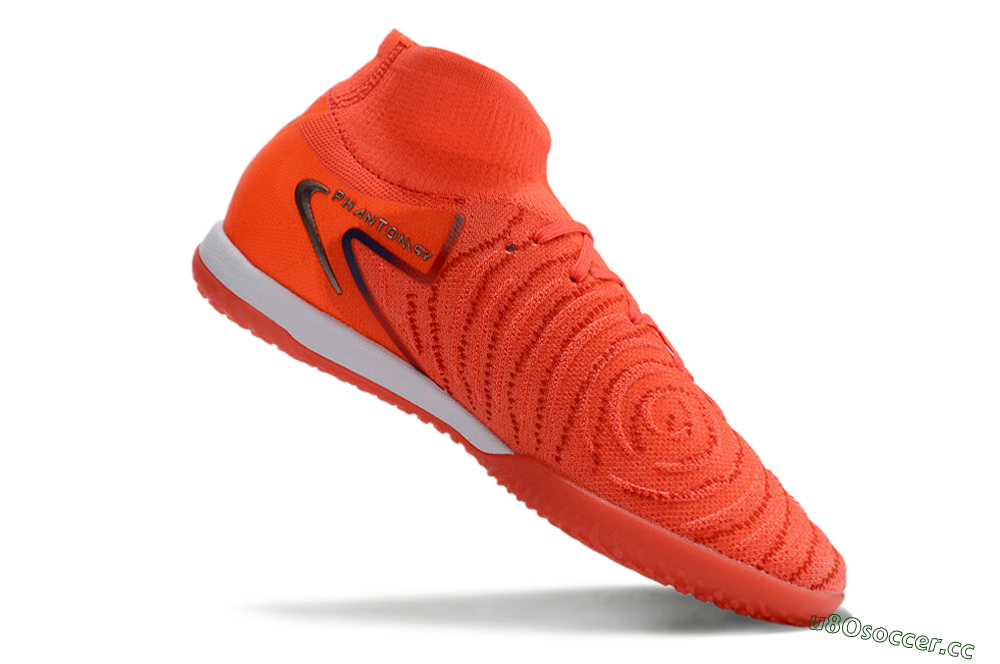 Men's Nike Phantom Luna Elite NU IC Indoor & Futsal High-Tops Football Shoes - Red/Silver/White 4