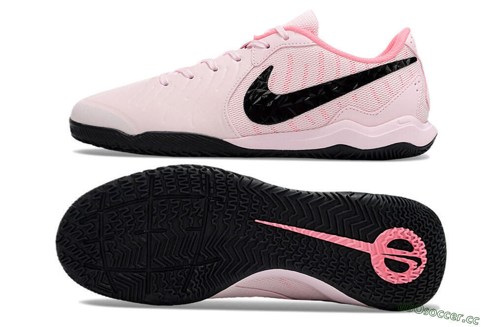 Men's Nike Tiempo Legend 10 Academy IC Indoor & Futsal Low-Tops Football Shoes - Pink/Black 1