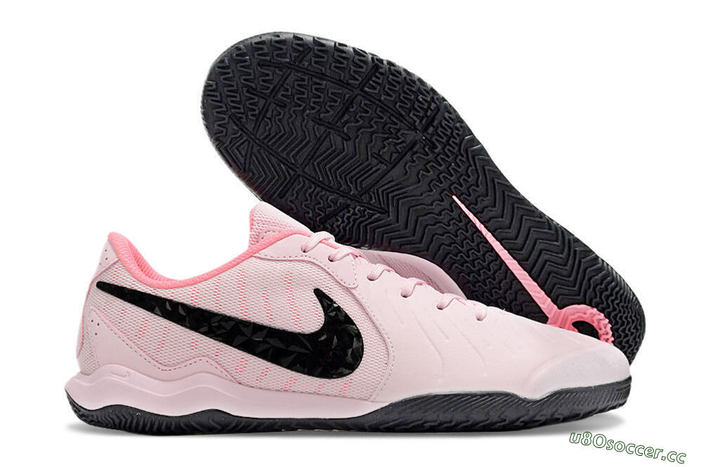 Men's Nike Tiempo Legend 10 Academy IC Indoor & Futsal Low-Tops Football Shoes - Pink/Black 2