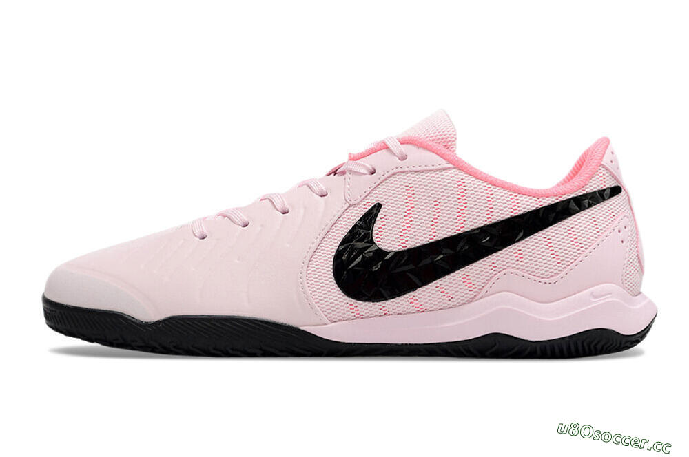 Men's Nike Tiempo Legend 10 Academy IC Indoor & Futsal Low-Tops Football Shoes - Pink/Black 0
