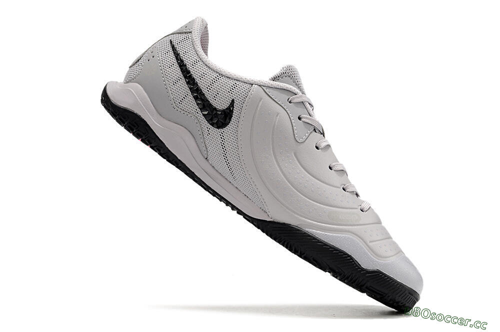 Men's Nike Tiempo Legend 10 Academy IC Indoor & Futsal Low-Tops Football Shoes - Grey/Black/Pink 4