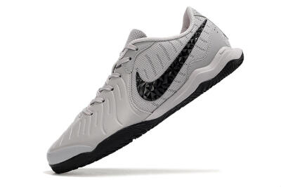 Men's Nike Tiempo Legend 10 Academy IC Indoor & Futsal Low-Tops Football Shoes - Grey/Black/Pink