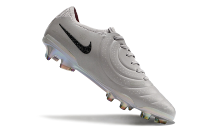 Men's Nike Tiempo Legend 10 Elite FG Firm Ground Low-Tops Football Boots - Grey/Black/Gold