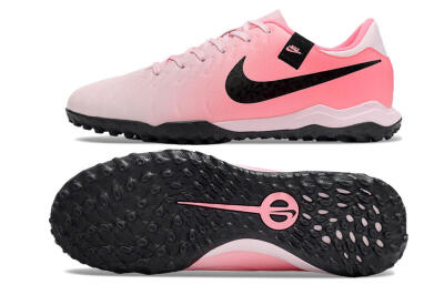 Men's Nike Tiempo Legend 10 Academy TF Artificial Turf Low-Tops Football Shoes - Pink/Black/White