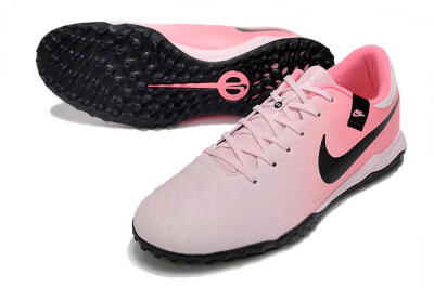 Men's Nike Tiempo Legend 10 Academy TF Artificial Turf Low-Tops Football Shoes - Pink/Black/White