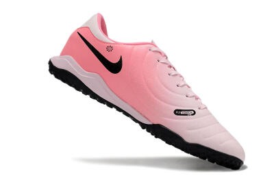Men's Nike Tiempo Legend 10 Academy TF Artificial Turf Low-Tops Football Shoes - Pink/Black/White