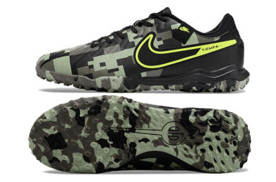 Men's Nike Tiempo Legend 10 Academy TF Artificial Turf Low-Tops Football Shoes - Camo/Yellow