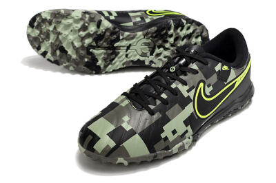 Men's Nike Tiempo Legend 10 Academy TF Artificial Turf Low-Tops Football Shoes - Camo/Yellow