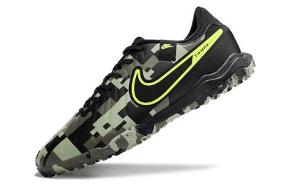 Men's Nike Tiempo Legend 10 Academy TF Artificial Turf Low-Tops Football Shoes - Camo/Yellow