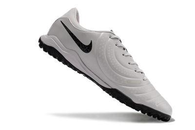Men's Nike Tiempo Legend 10 Academy TF Artificial Turf Low-Tops Football Shoes - Grey/Black/Pink