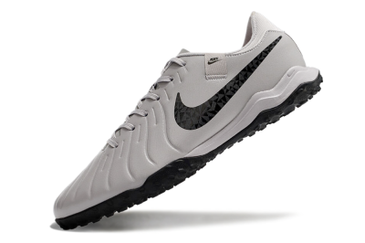 Men's Nike Tiempo Legend 10 Academy TF Artificial Turf Low-Tops Football Shoes - Grey/Black/Pink