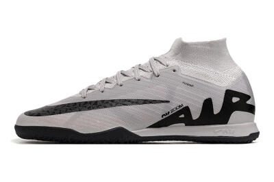 Men's Nike Air Zoom Mercurial Superfly 9 Elite IC Indoor & Futsal High-Tops Football Shoes - Grey/Black/Pink