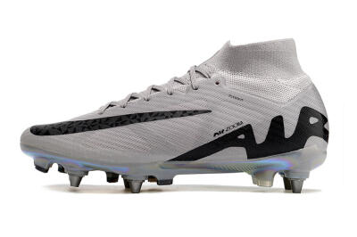 Men's Nike Air Zoom Mercurial Superfly 9 Elite SG Soft Ground High-Tops Football Boots - Grey/Black/Gold