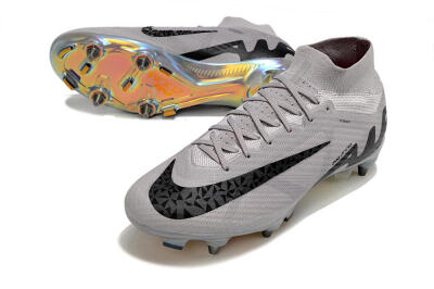Men's Nike Air Zoom Mercurial Superfly 9 Elite SG Soft Ground High-Tops Football Boots - Grey/Black/Gold