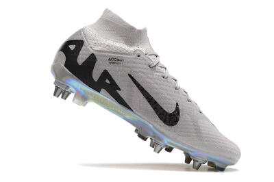 Men's Nike Air Zoom Mercurial Superfly 9 Elite SG Soft Ground High-Tops Football Boots - Grey/Black/Gold