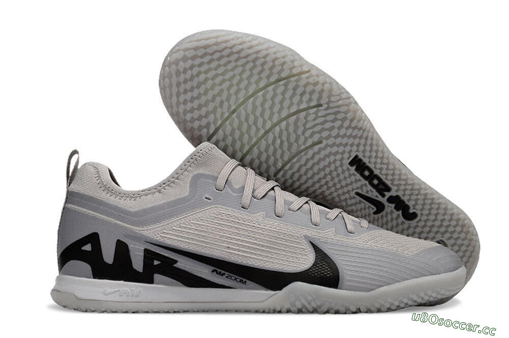 Men's Nike Air Zoom Mercurial Vapor 15 Pro IC Indoor & Futsal Low-Tops Football Shoes - Grey/Black 2