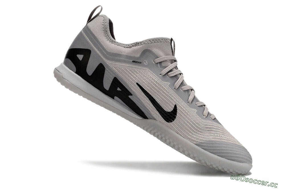 Men's Nike Air Zoom Mercurial Vapor 15 Pro IC Indoor & Futsal Low-Tops Football Shoes - Grey/Black 4