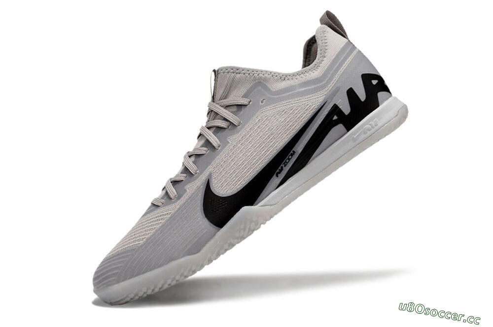 Men's Nike Air Zoom Mercurial Vapor 15 Pro IC Indoor & Futsal Low-Tops Football Shoes - Grey/Black 5