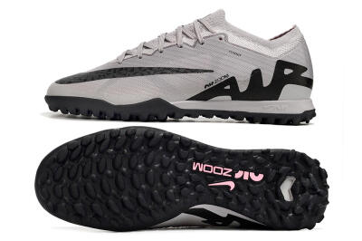 Men's Nike Air Zoom Mercurial Vapor 15 Elite TF Artificial Turf Low-Tops Football Shoes - Grey/Black/Pink