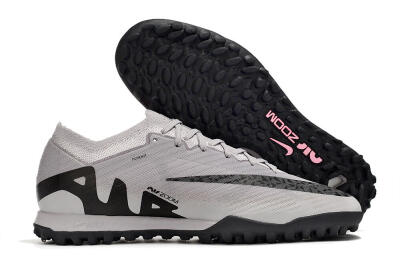Men's Nike Air Zoom Mercurial Vapor 15 Elite TF Artificial Turf Low-Tops Football Shoes - Grey/Black/Pink
